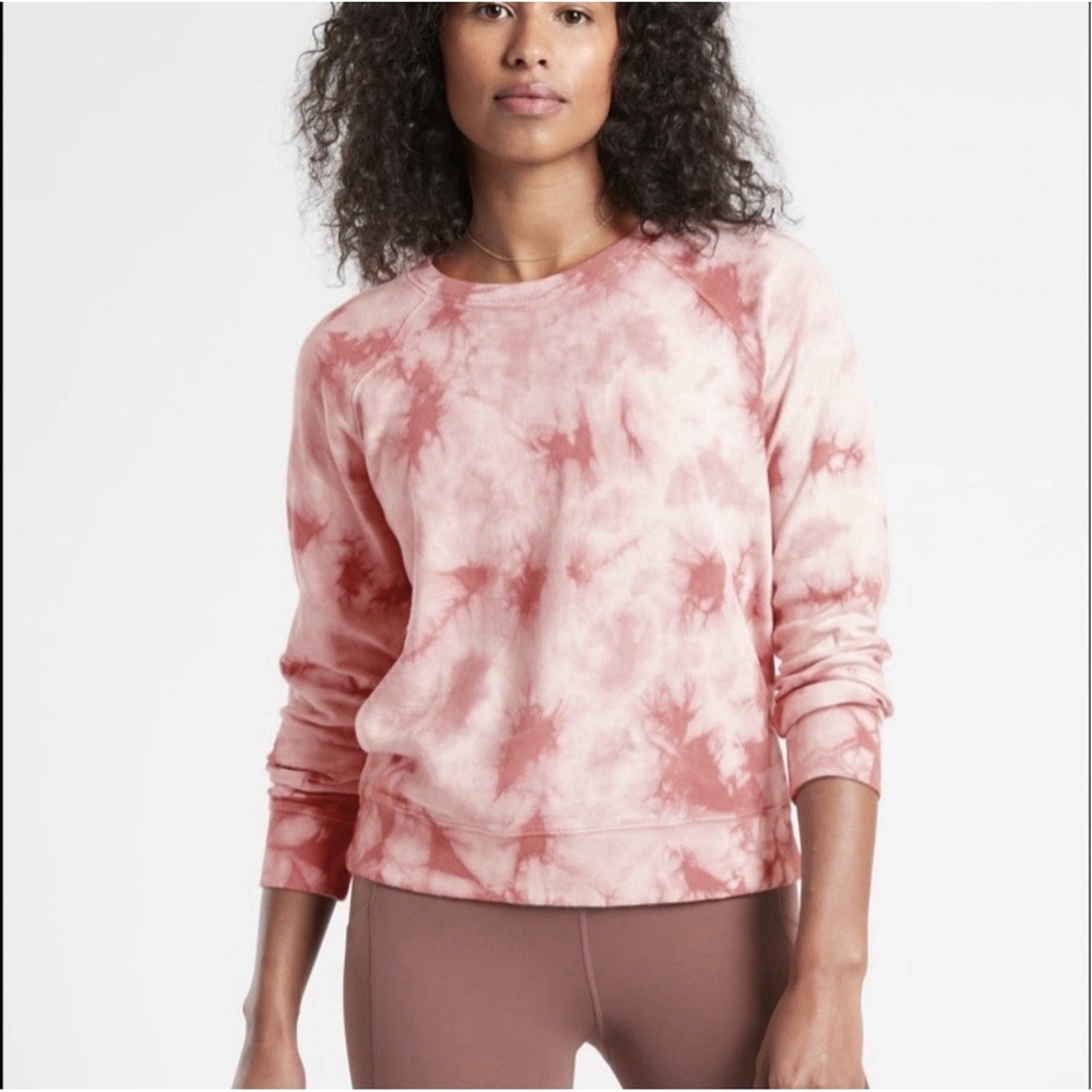 Athleta‎ Tie Dye Sweatshirt Crystal Palermo Pink L